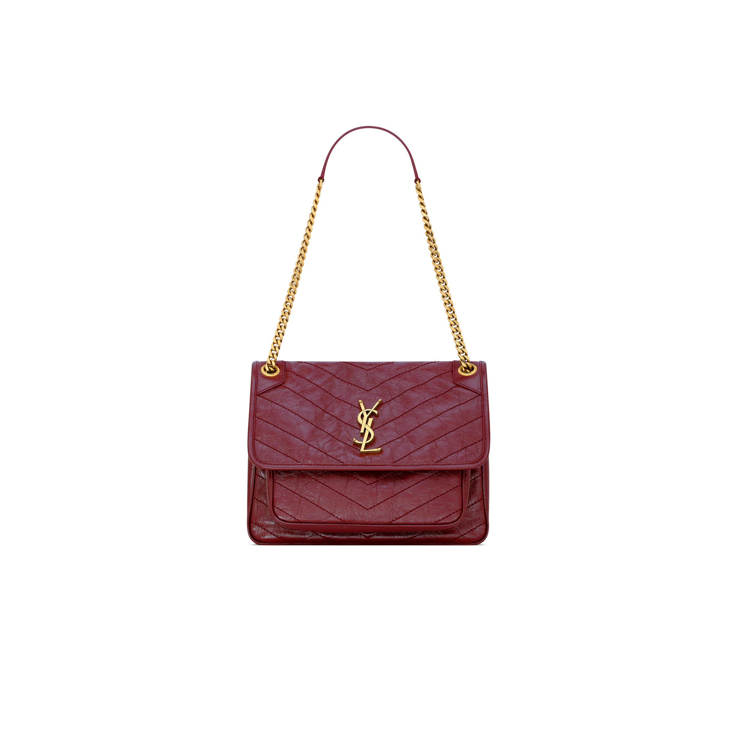 YSL NIKI MEDIUM IN VINTAGE LEATHER 633184 (28*20*8.5cm)